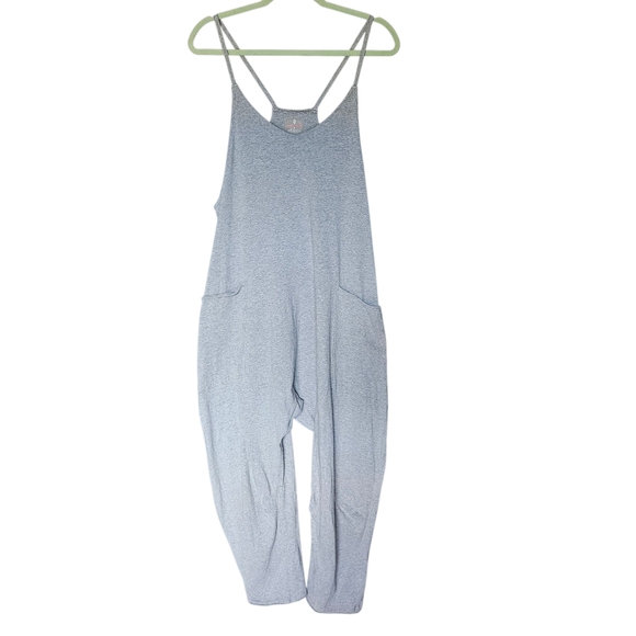Women's Free People Movement Hot Shot Onesie Heather Grey Medium Soft & Comfy - Picture 2 of 8